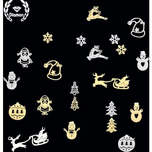 Diamon New Fashion Santa Claus Christmas Tree Hat Pendant Necklace Man For Women Children Gold Choker Meaningful Birthday Gift