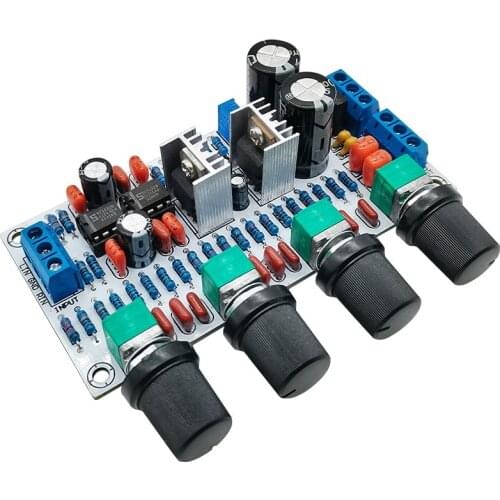 SOTAMIA NE5532 OP Amp Power Amplifier Preamp Board HIFI 2.0 Audio Tone Control Preamplifier Treble Midrange Bass Adjustment DIY