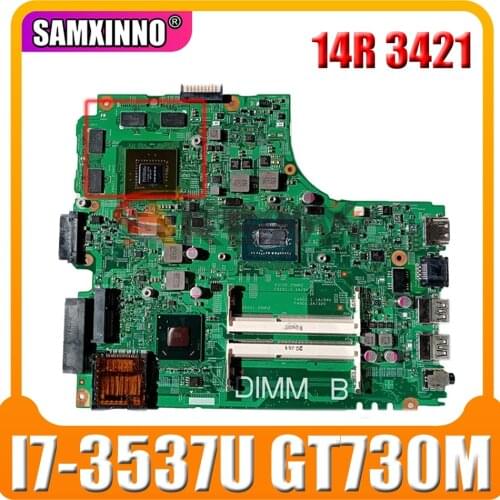 Original Laptop motherboard For DELL Inspiron 14R 3421 5421 SR0XG I7-3537U GT730M Mainboard CN-04FF3M 04FF3M 12204-1