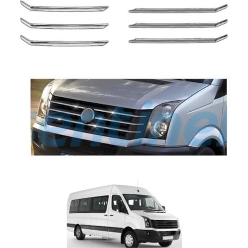 For VW Crafter Chrome Front Grille 2011-2017 6 Piece Stainless Steel Accessories Design Designed Styling Auto Tunnıng