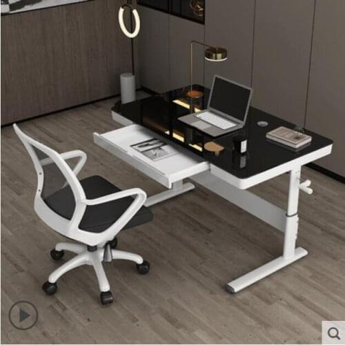 Lifting computer desk desktop desk childrens learning writing desk desk home manual adjustable workbench