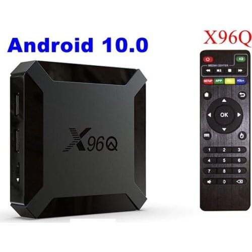 10pcs X96Q Android 10.0 Smart TV Box 4K Allwinner H313 Quad Core 1G 8G 2G 16G 2.4G Wifi Netflix Youtube H.265 Media Player