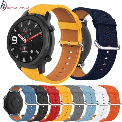 For AMAZFIT Stratos 2s Pace Smart watch strap Genuine leather band bracelet for xiaomi huami amazfit GTR 47mm straps bands belt