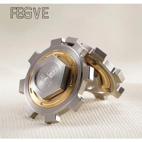 FEGVE Titanium Alloy Gear Fidget Spinner Hand Spinner Finger Spinner Metal EDC 688 Ceramic Bearings Handspinner Toys FG31