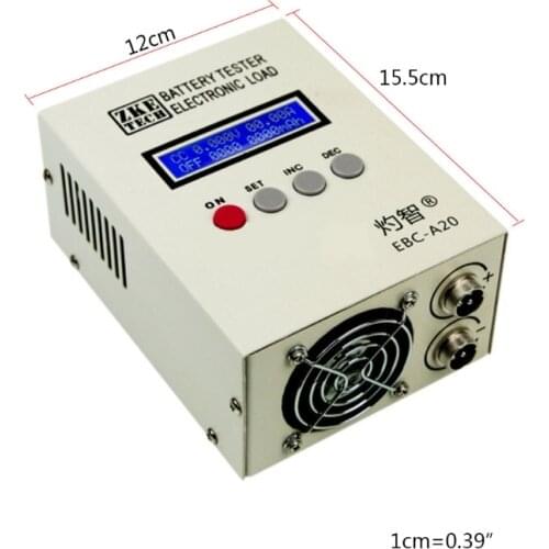 EBC-A20 Battery Tester 85W Lithium Lead-acid Batteries Capacity Test 5A Charge 20A Discharge Support PC Software Control