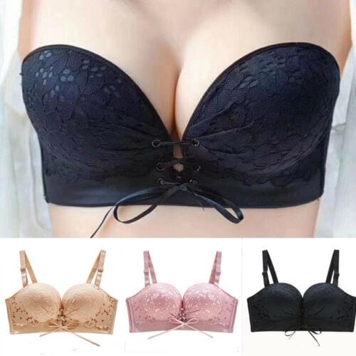Sexy Casual Ladies Womens Seamless Push up Bras Front Closure Adjustable Strap Underwear Lace Brassiere Pink Black Khaki hot