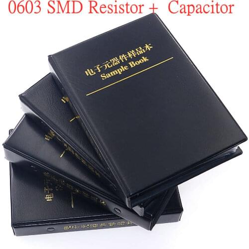 0603 SMD (0Ω-10MΩ) 170 Value Resistor + (1pf-1uf) 55 Value Capacitor Sample Book