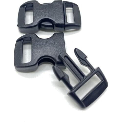 10Pcs 3/8" 10mm Side Release Buckle Curved Parachute 550 Paracord Bracelet DIY Dog Collar Strap Webbing Outdoor Camp #02