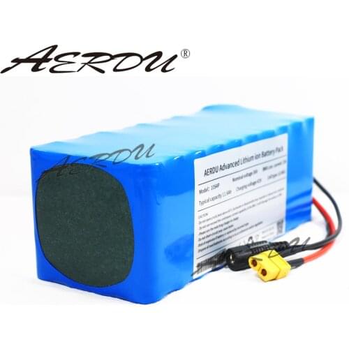 AERDU 36V 11.6Ah 12Ah 18650 Lithium-ion Battery Pack 25A XT60 DC5521 electric scooter 750W 600W 500W ebike motor car For LG MG1