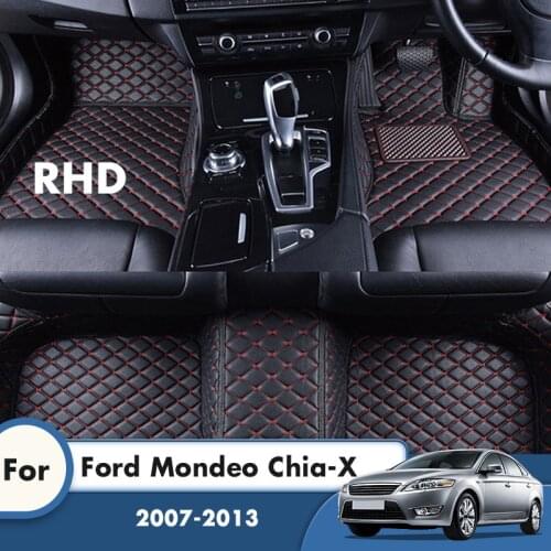 RHD Car Floor Mats For Ford Mondeo Chia-X 2013 2012 2011 2010 2009 2008 2007 Car Interior Accessories Styling Carpets Custom Rug