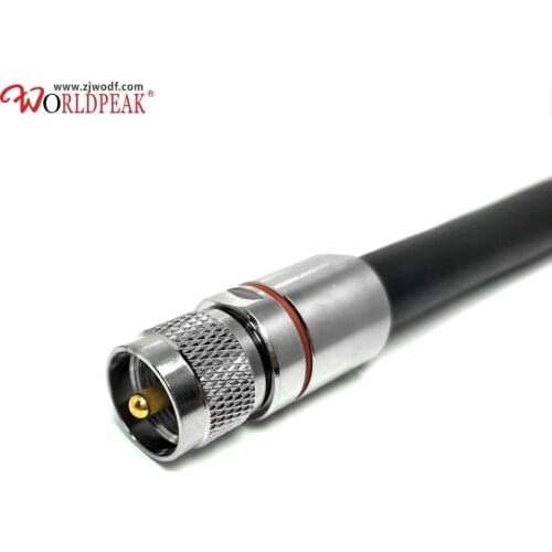 Free shipping 2PCS waterproof UHF male ( PL259 ) straight calmp connector for LMR600 cable