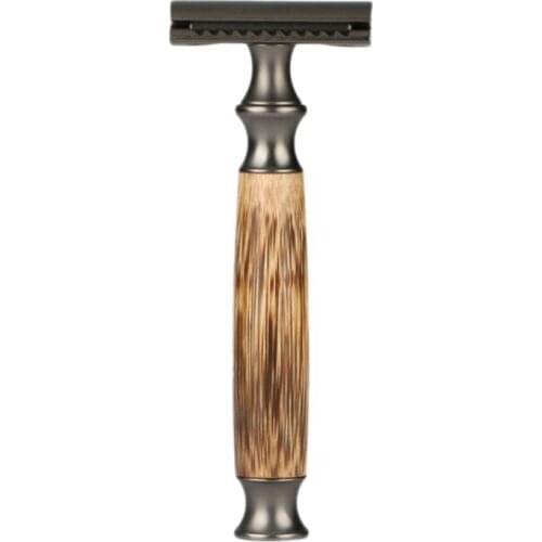 Double Edge Safety Razor for Men Non-Slip Long Handle Manual Razor Eco Friendly Shaving Razor