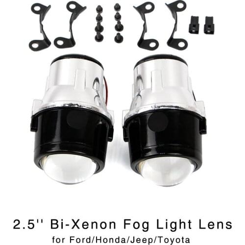 2.5'' Auto Bi-Xenon H11 Fog Light Projector Lens HID Light Universal High / Low Beam Fog Lamp