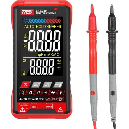 TASI TA804A Digital Multimeter Professional Auto Tester True RMS Multimeter Ultra-Thin Intelligent OHM NCV Voltage Meter
