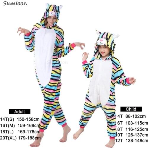 Kids Kigurumi Unicorn Pajamas Set Winter Hooded Animal Panda Pyjamas Boys Girls Sleepwear Women Onesie Licorne Panda Costumes