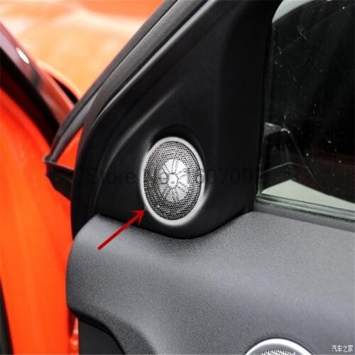 For Land range Rover Evoque 2014 2015 ABS Chrome Interior A column speaker acoustic audio horn ring moulding trim Accessories