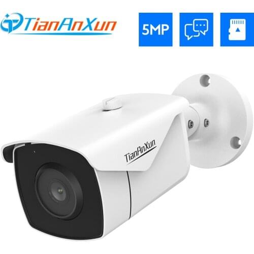 Tiananxun 5Mp 8Mp 4K Ip Camera Poe Home Cctv Security Cameras Outdoor Two Way Audio Video Surveillance Recorder Sd Card Slot