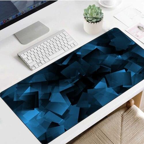 Blue Shapes Abstract Game Computer Player Mouse Pad Large Game Rubber Overlock Mouse Pad Large Hair Pad for Anime PC Laptop Mat