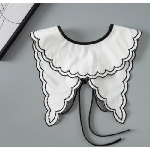 40GC Shoulder Decoration with Bowknots Collars in Butterfly Form with Cording Selvege for Dresses Collars with Selvege