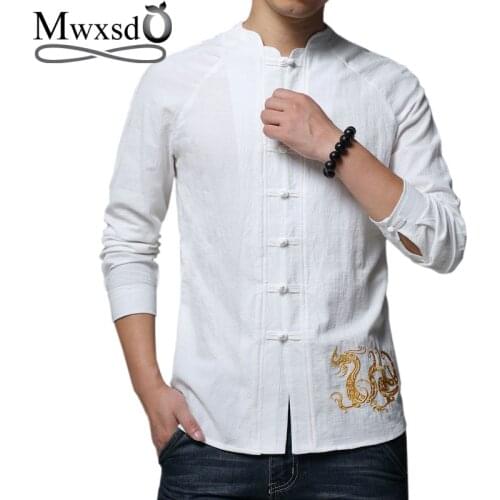 Мужские льняные рубашки Mwxsd China At AliExpress