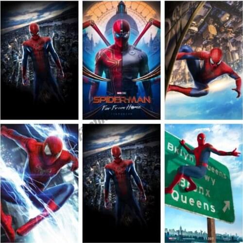 Diamond Painting Spiderman Marvel Superhero Diamond Embroidery Full Square/Round Cross Stitch Kits Mosaic Home Decoration Gift