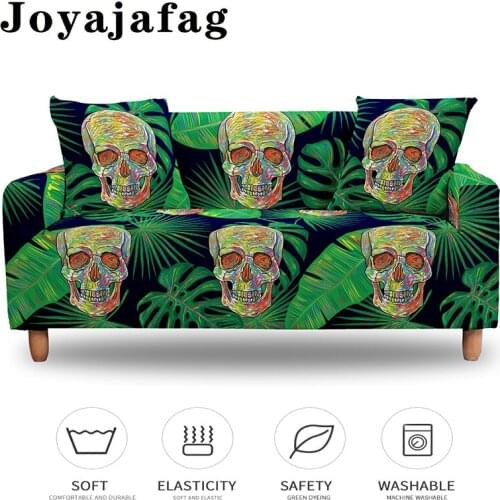 Slip-Resistant Couch Cover Psychedelic Hippie Skull Stretch Sofa Covers For Living Room 1/2/3/4 Seaters Washable Slipcover