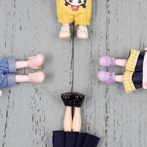 Middle 1/8 doll shoes bright shiny casual small leather shoes 2.5cm four colors F&D free shipping