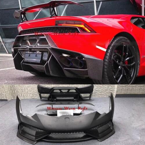 For LP580 LP610 FRP / Carbon fiber Front bumper lip Rear bumper Rear wing spoiler spilitter For Lamborghini LP580 LP610 body kit