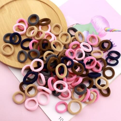 50/100pcs Girls Colorful Hair Band Small Elastic Hair Bands Children Ponytail Holder Scrunchie Headband Kids Hair Accessories