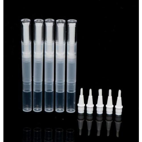 5PCS 3ML Empty Lip Gloss Tubes With Brush Nail Nutrition Oil Empty Pen Botttle Applicator Portable Beauty Cosmetic Tool Dropship