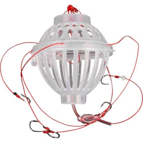 1pcs Spherical Box Fish Hooks Carp Fishhook Tackle River Pond Lake Fishing Tools Trap Feeder Drum Baits Cage Fishing Tackle