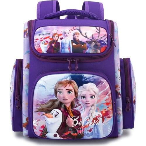 Disney Elementary School Bag Frozen Student Backpack Full Open Marvel Spider-Man PC Hard Shell Student Backpack