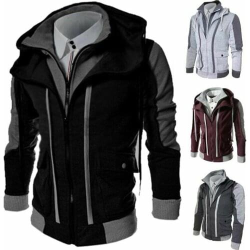 Hooded Sweatshirt Jacket Mens Winter Warm Tops Coat Outwear Sweater Hoodie