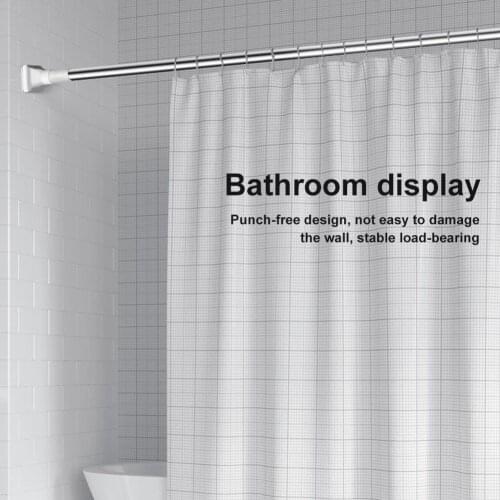 50-80CM Tension Rod Curtain Shower Adjustable Rod Spring Tension Easy to Install Stretch Rod Rod Hanger Bathroom Products New