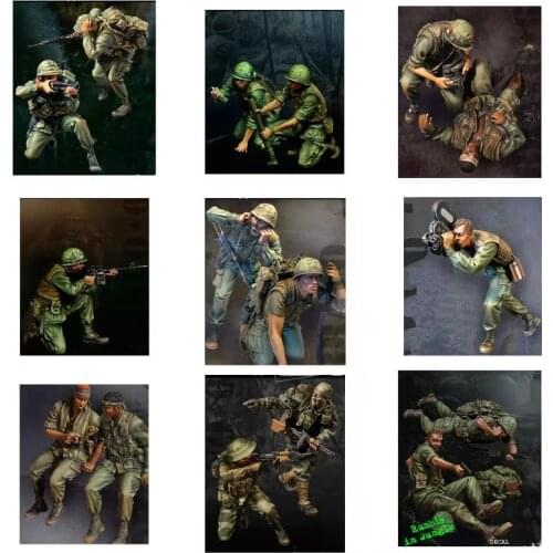 1: 35 Resin Soldiers US Soldiers in Vietnam Unpainted Kit XD142