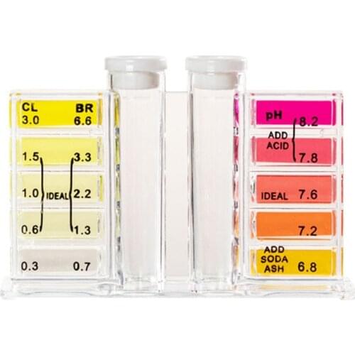 1 Set Of Swimming Pool Special Test Kit Accessories PH Liquid Inspection Quality Box Component Water Test Chlorine Water