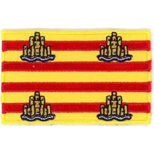 2.5 inches Ibiza Flag Embroidery Patches Made by Twill with Flat Broder and Iron On Backing Accept Custom Free Shipping by Post