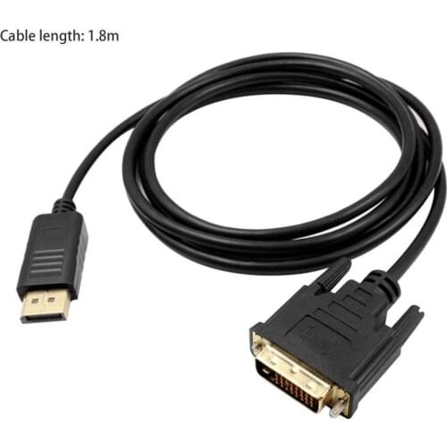 2PCS DP to DVI Cable Male to Male Display Port to DVI Connection Adapter 1080P HD for HDTV PC Laptop Projector
