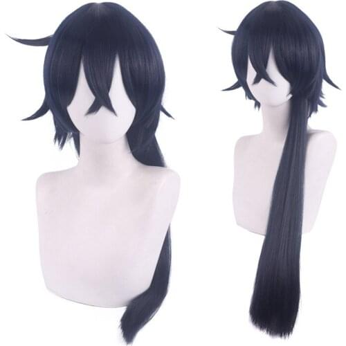 Anime The Case Study of Vanitas Cosplay Wig Men Women Halloween Vanitas no Karte Black Heat Resistant Synthesis Hair Wig C39M276