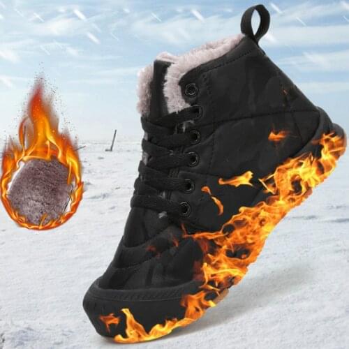 Winter Children Snow Boots Keep Warm Kids Shoes Boys Waterproof Non-slip Sports Shoes Girl Plush Thick Cotton-padded Short Boots