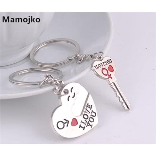 Mamojko New Heart-shaped Key Chain For Couple Charm HandBag Pendant Trendy Keyring Fashion Key Holder Bag Buckle Accessory
