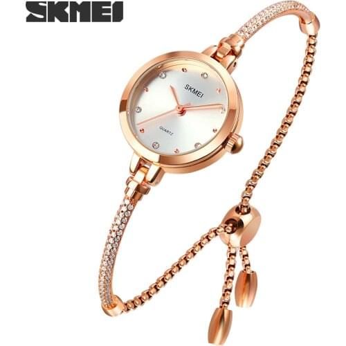 SKMEI Simple Women Quartz Watch Fashion Thin Ladies Watches Casual Female Girl Dress Clock 3Bar Waterproof Relogio