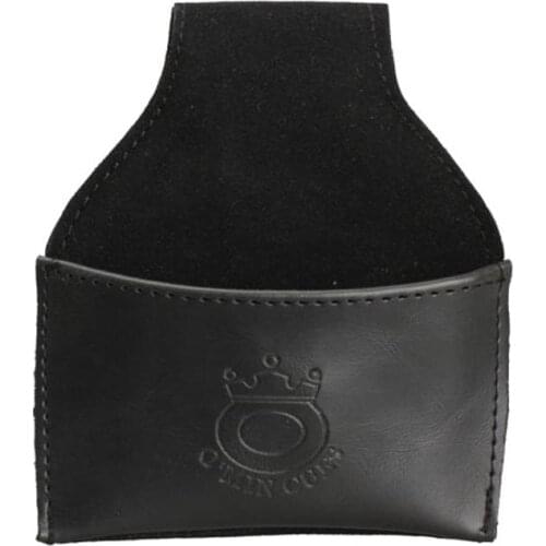 Black Faux Leather Chalk Holder Pouch with Clip Pool Billiards Snooker Cue For Snooker & Billiard Accessories