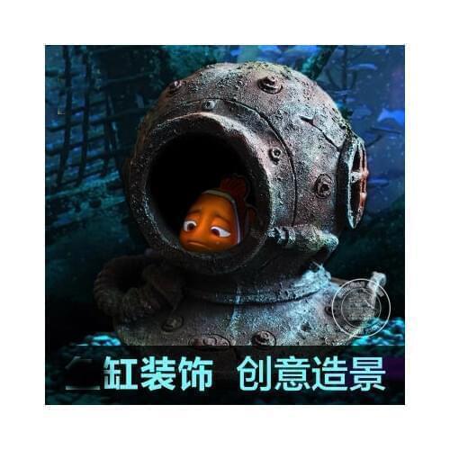 Aquarium decorative diving hat imitation diving helmet small fish dodge nest creative landscaping