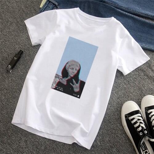 David Michelangelo Mens t shirt Summer Short Sleeve Printed chewing print Funny Harajuku tshirt Tops Mens T-shirt streetwear