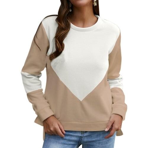 Patchwork T-shirt Women Long Sleeve Tops Tee 2021 Spring Autumn T Shirt Women Clothes Female O-neck Tee harajuku mujer camisetas