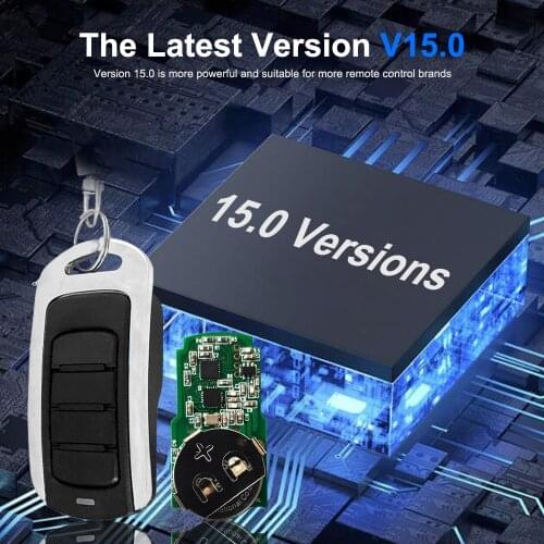 Garage Door Remote Control 280-868MHz Duplicator V15.0 2021 NEW Gate Opener Key Fob 433.92mhz 434.42mhz 433.42mhz Transmitter
