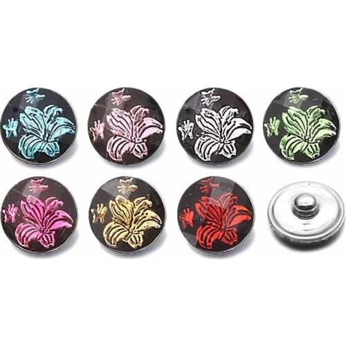 Hot Silicone 18mm Acrylic Resin Uneven Resin Snap Button 020 Fit Charm Interchangeable Bracelets Jewelry For Women Accessories