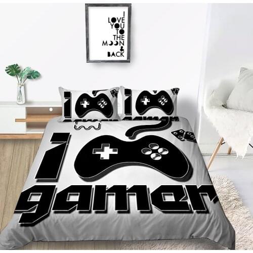3D Game Handle Bedding Set King Size Duvet Cover Boys Girls Home Bed Set Super Soft Fashionable Room Decorations