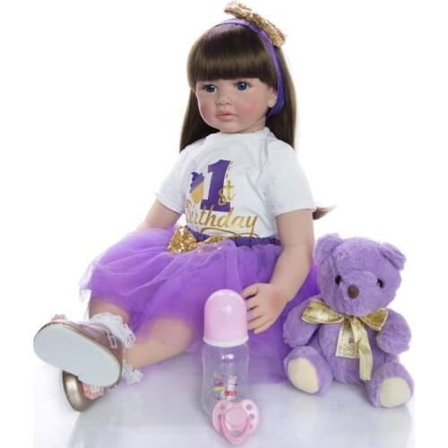 60cm Silicone Reborn Baby Dolls Baby Doll Alive Realistic Boneca Bebes Lifelike Real Girl Doll Reborn Birthday gift